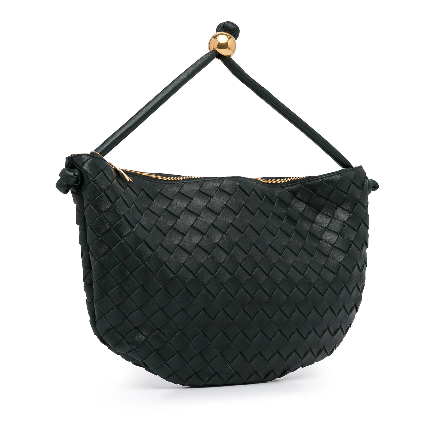 SALE Bottega Veneta Turn Dark Green Intrecciato