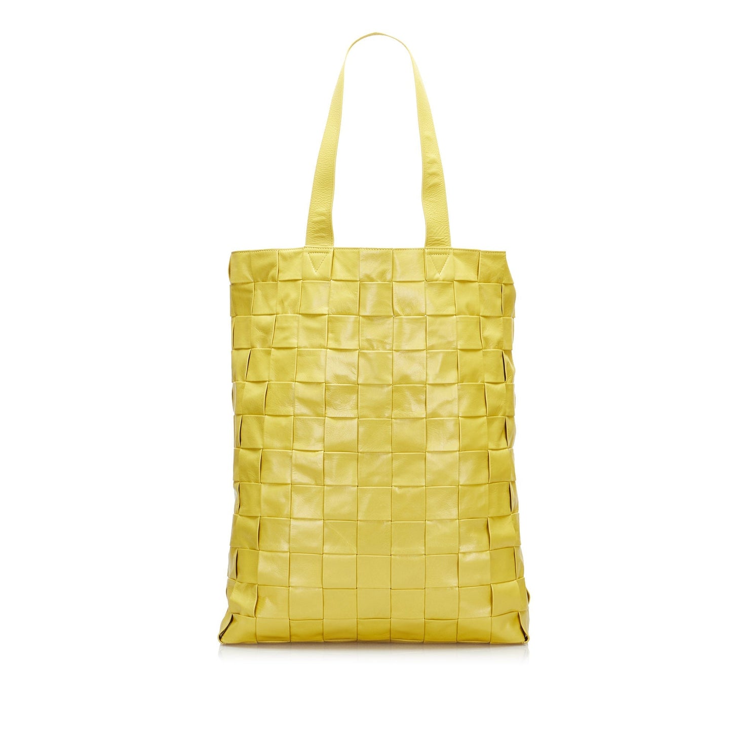 Yellow Bottega Veneta Maxi Intrecciato Cassette Tote Bag