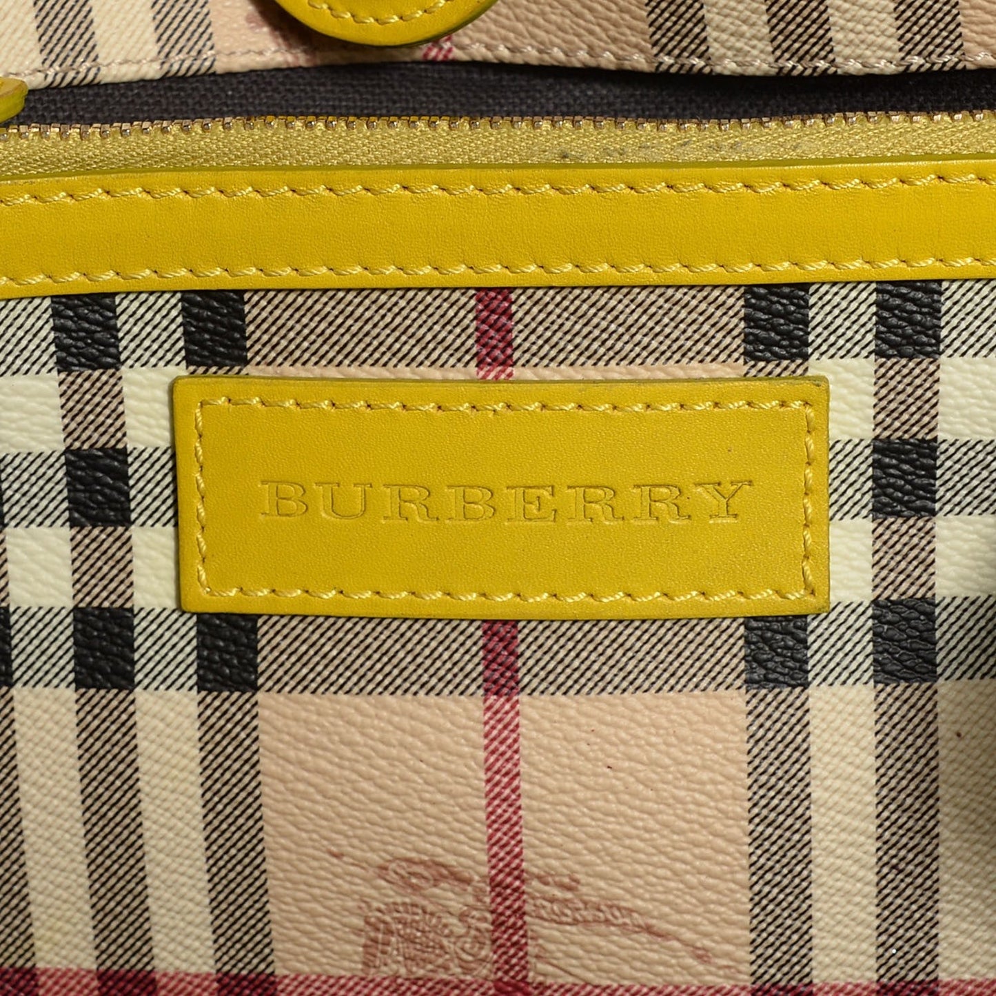 BURBERRY CANTERBURY HAYMARKET CHECK SMALL TOTE BAG