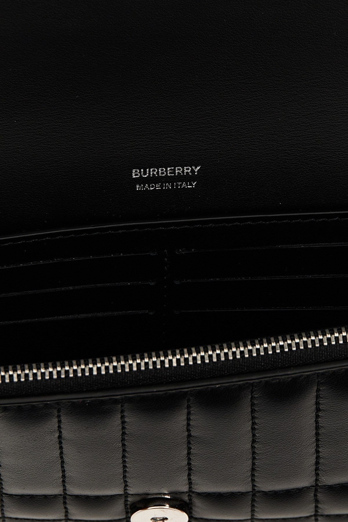 BURBERRY QUILTED LEATHER LOLA WALLET ON A CHAIN