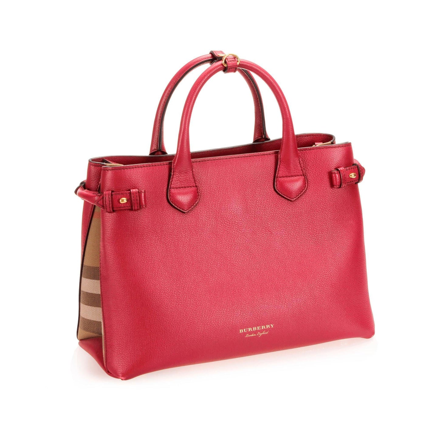 Burberry Leather Banner Tote   (SHG-12938)