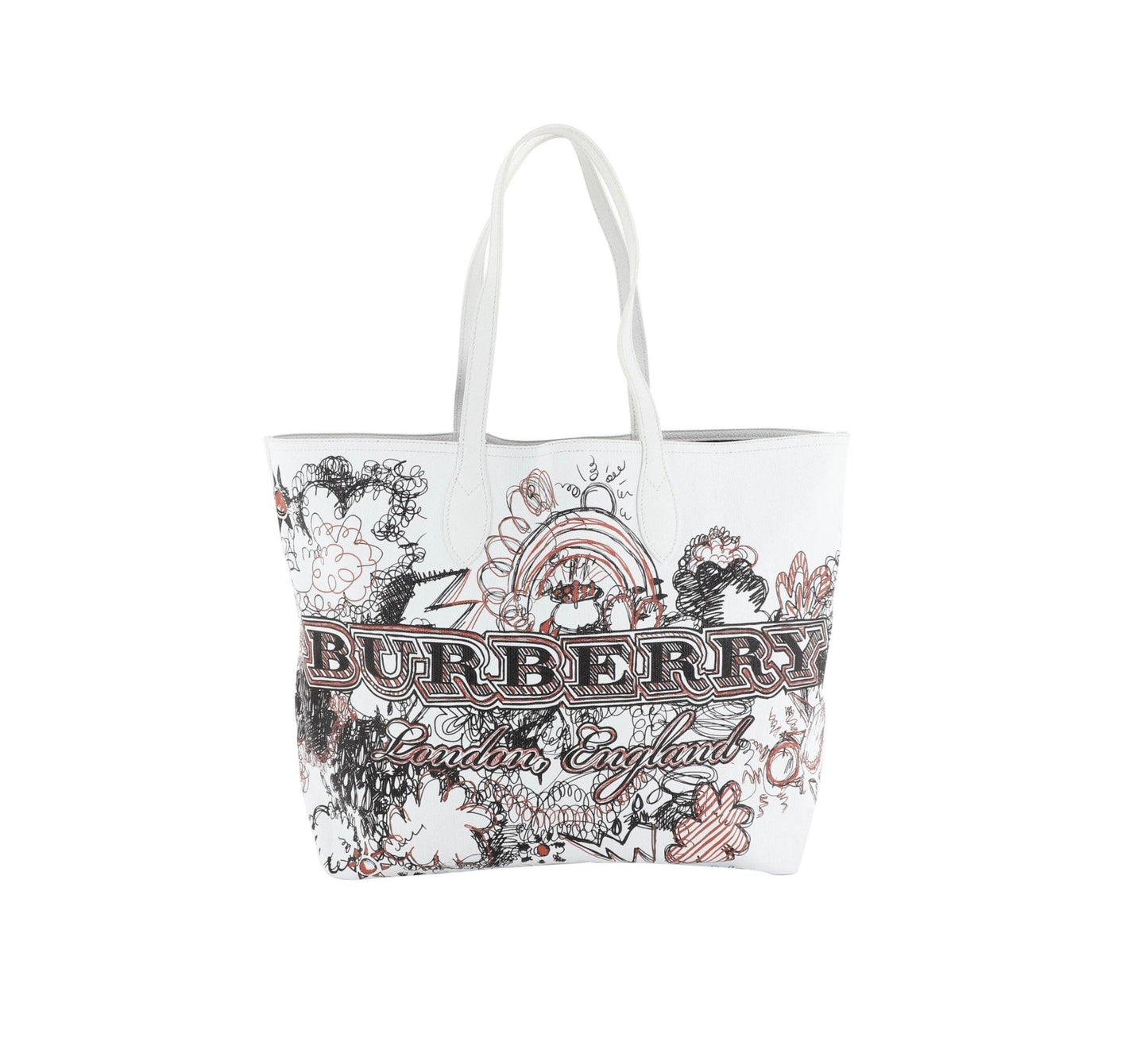 BURBERRY DOODLE REVERSIBLE PRINTED TOTE BAG