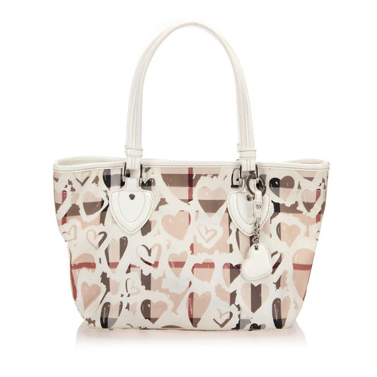 Burberry Nova Check Hearts Tote (SHG-12650)