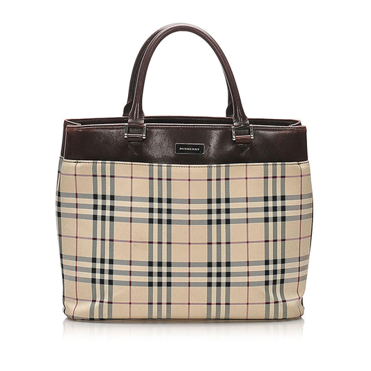 Burberry House Check Canvas Tote Bag (SHG-13563)