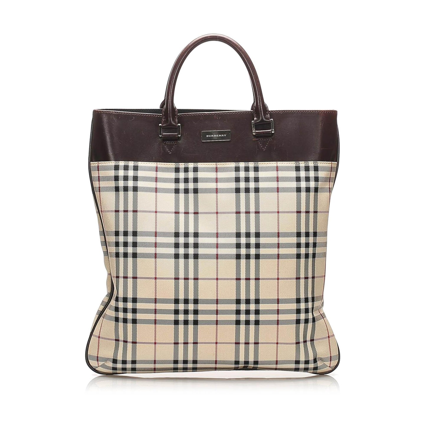 Burberry House Check Canvas Tote Bag (SHG-14005)