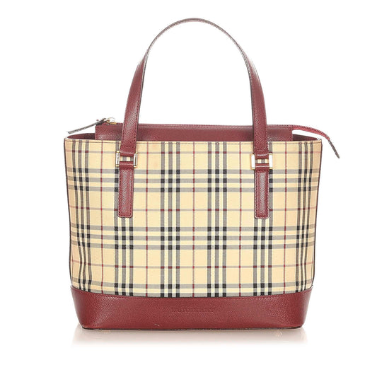 Burberry House Check Canvas Tote Bag (SHG-20556)