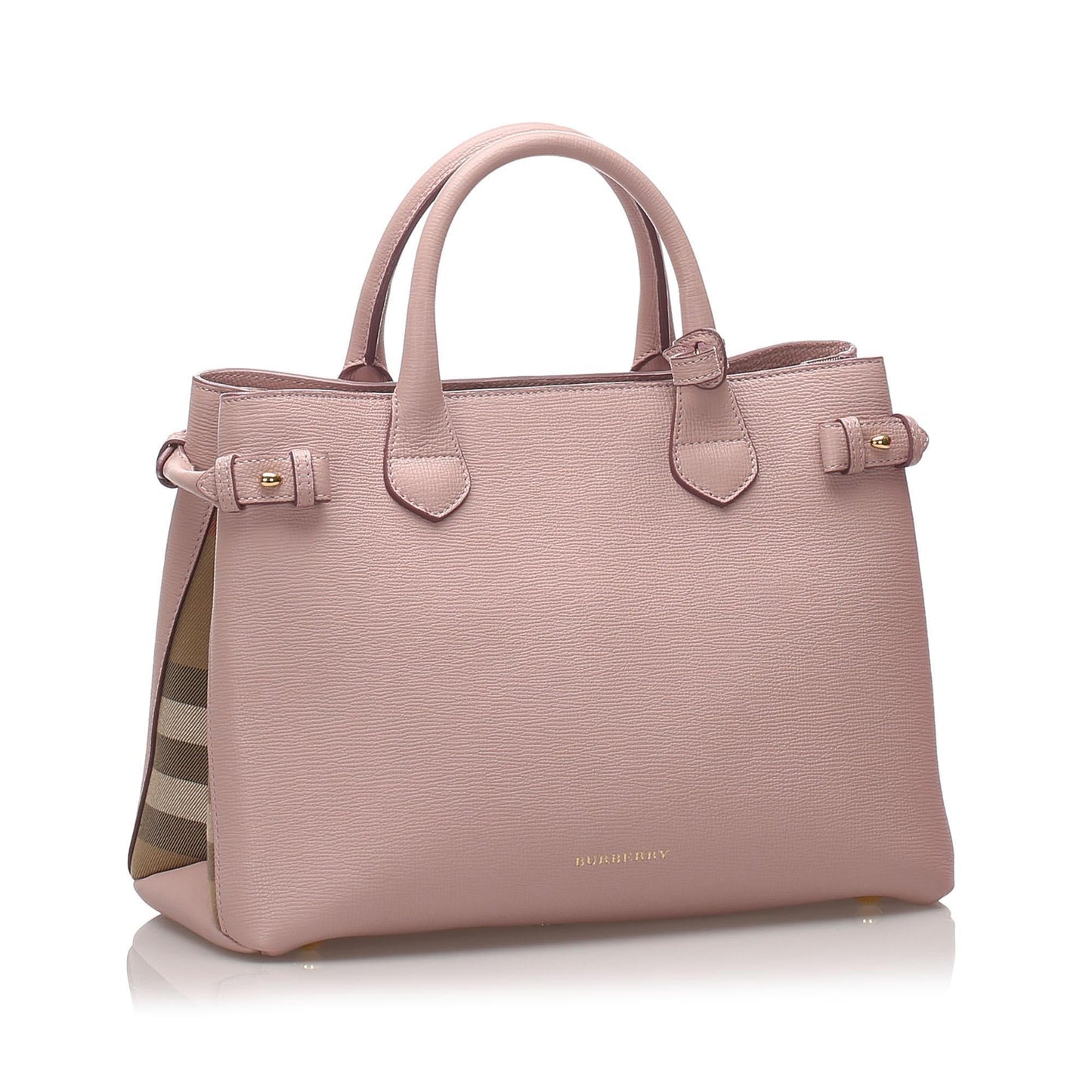 Burberry Medium Leather Banner Tote (SHG-10391)