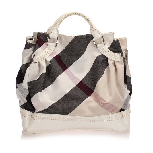 Burberry Mega Check Tote  (SHG-13209)