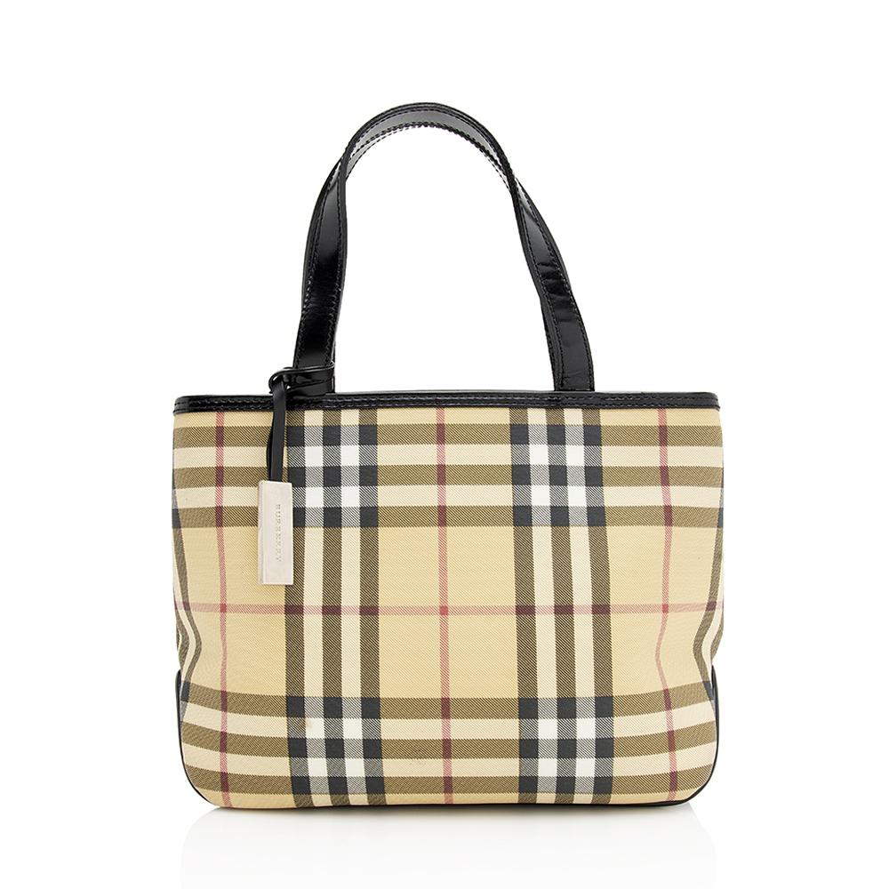 Burberry Nova Check Small Tote (SHF-12725)