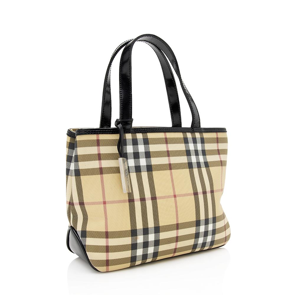 Burberry Nova Check Small Tote (SHF-12725)