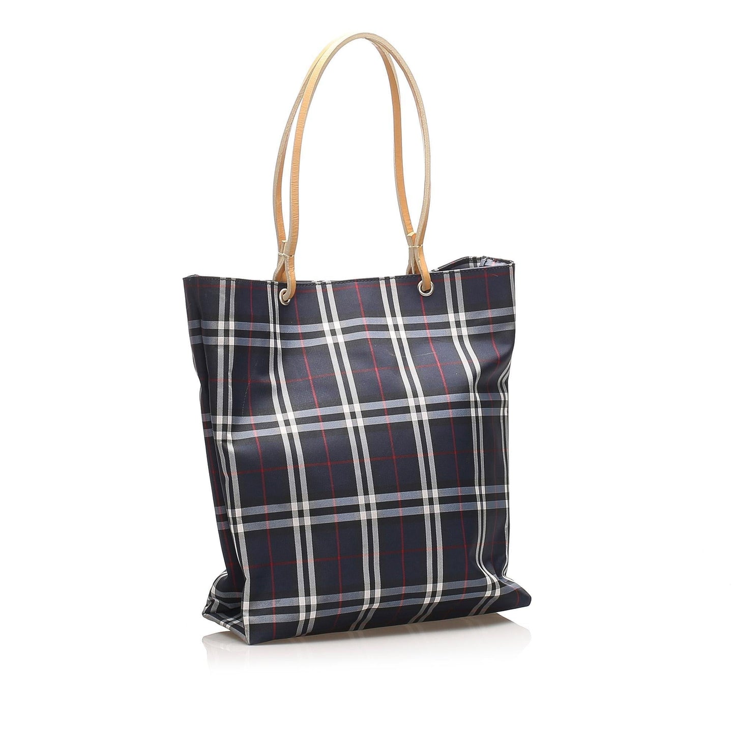 Burberry Plaid Canvas Tote Bag (SHG-14388)