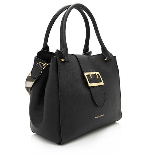 Burberry Soft Grain Calfskin Medium Buckle Tote