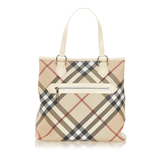 Burberry Supernova Check Canvas Tote Bag (SHG-20394)