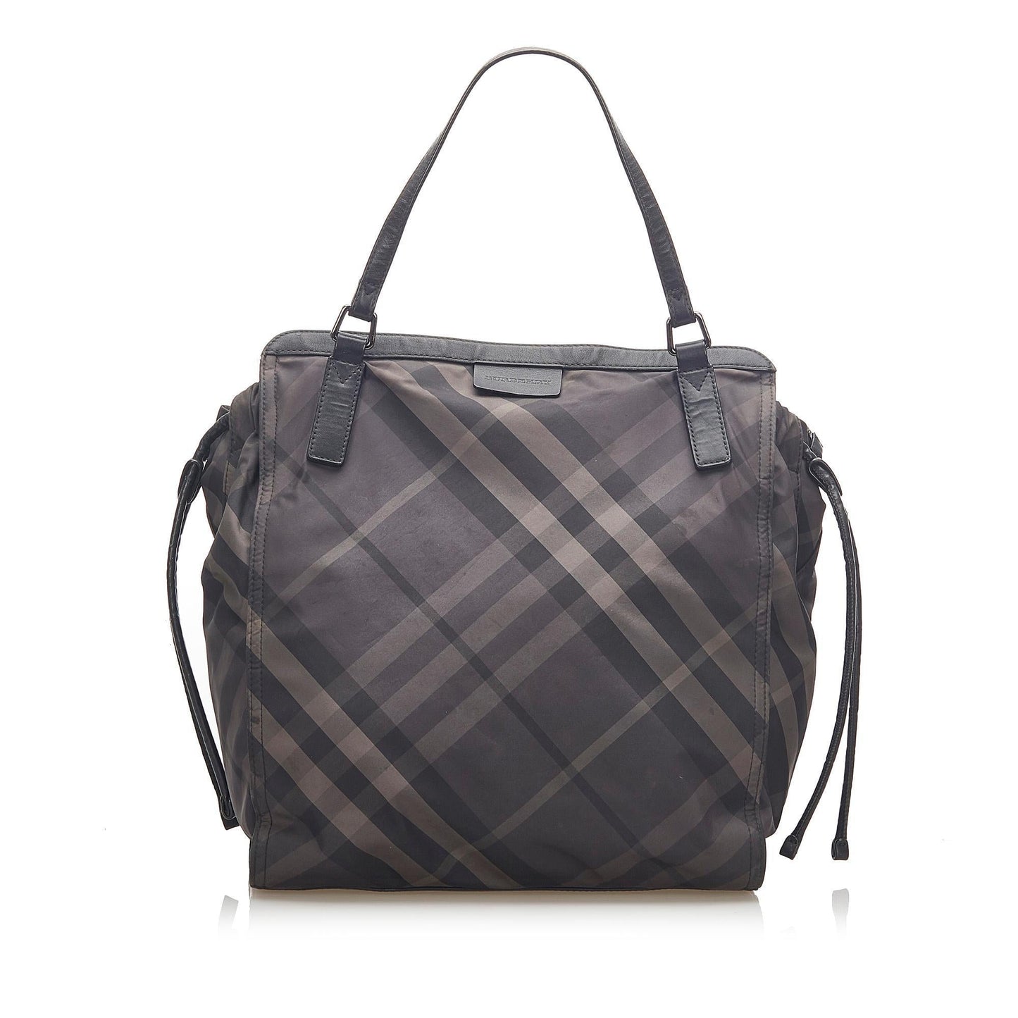 Burberry Tonal Check Canvas Tote (SHG-18268)