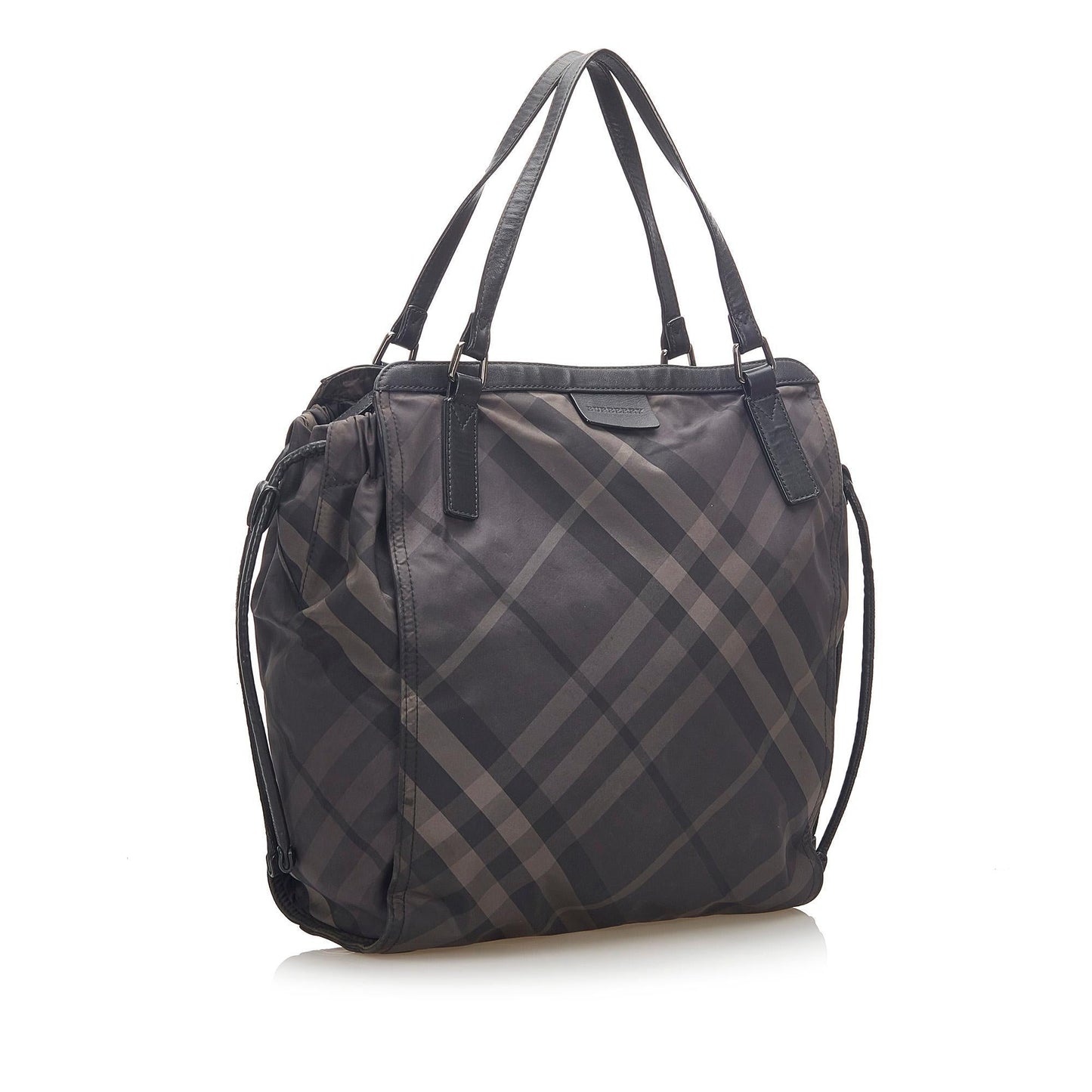 Burberry Tonal Check Canvas Tote (SHG-18268)