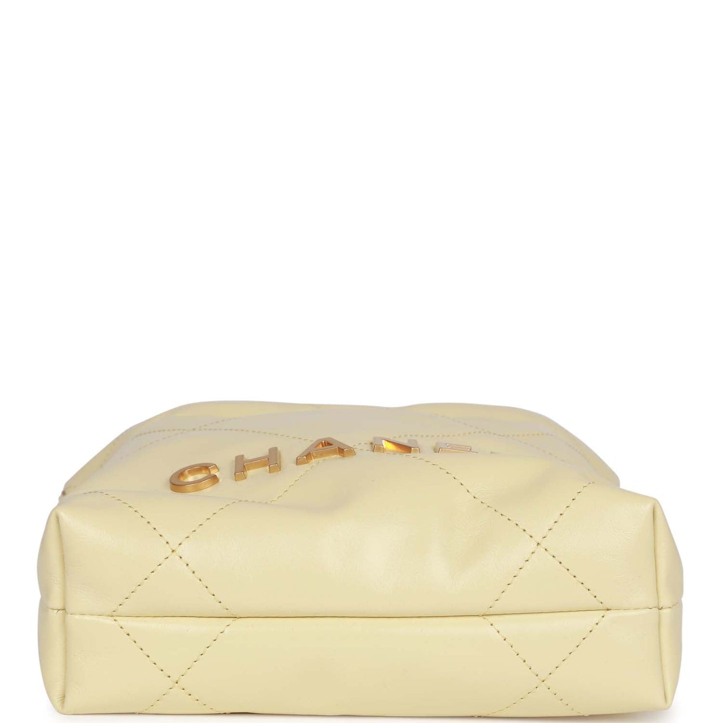 Chanel Mini 22 Bag Yellow Calfskin Gold Hardware