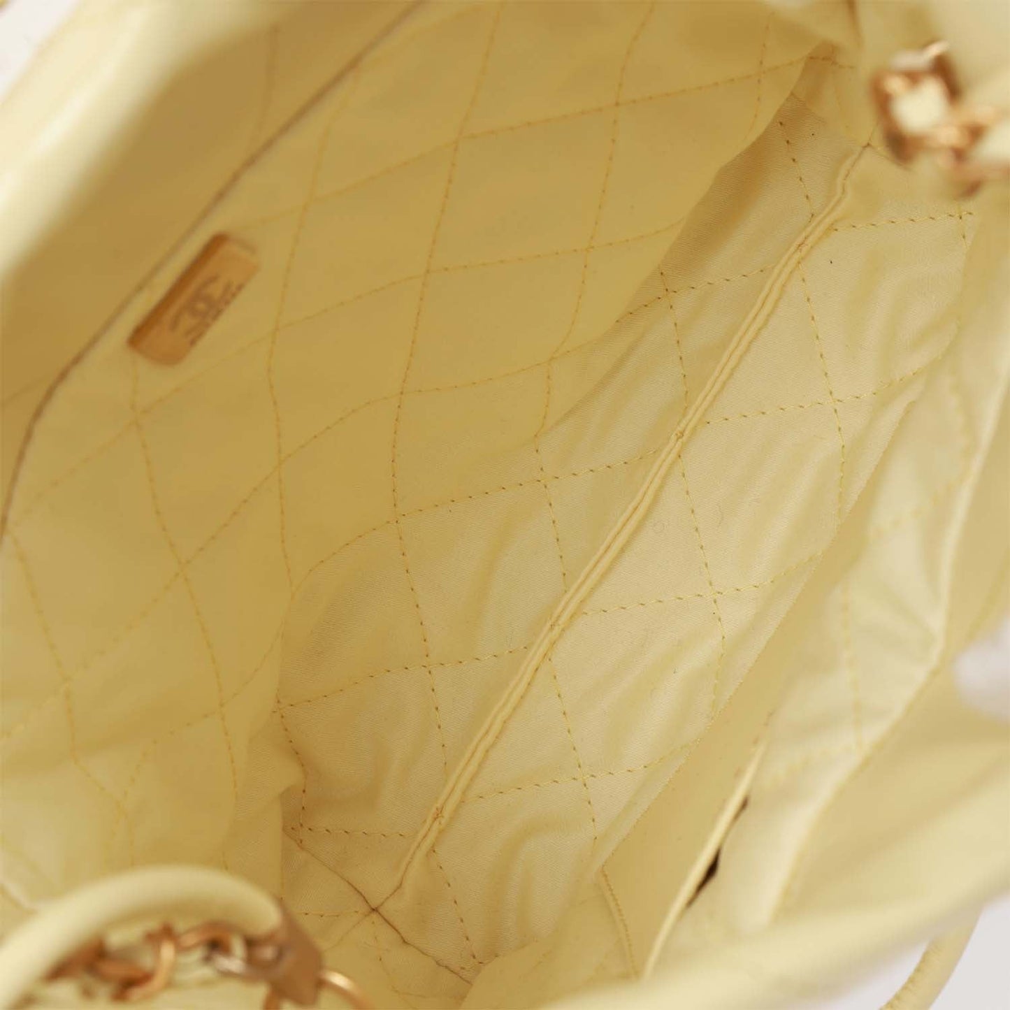 Chanel Mini 22 Bag Yellow Calfskin Gold Hardware