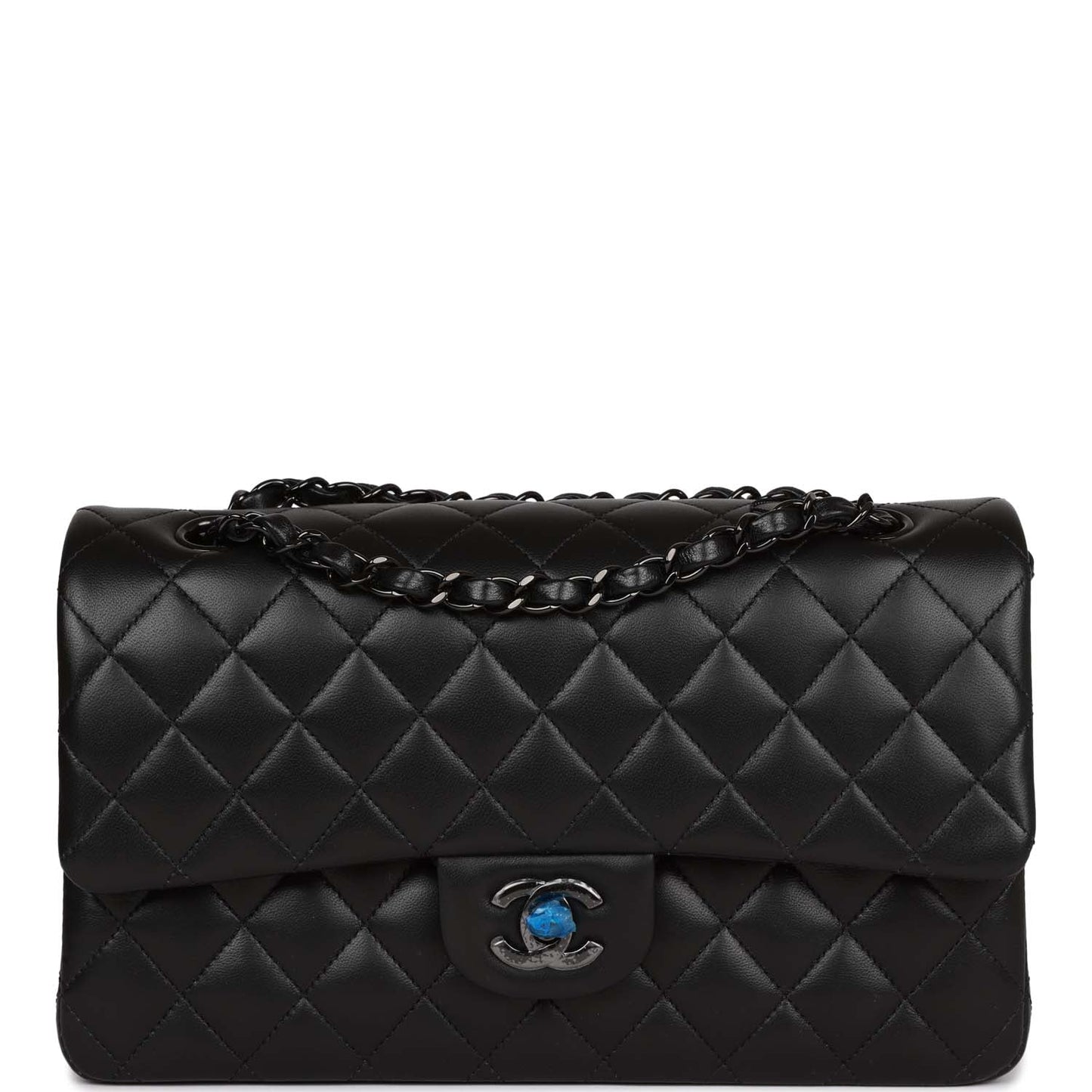 Chanel Medium Classic Double Flap Bag SO Black Lambskin Black Hardware