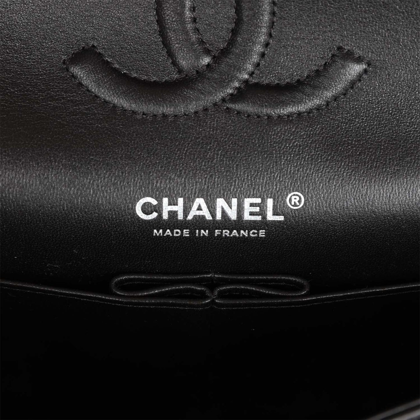 Chanel Medium Classic Double Flap Bag SO Black Lambskin Black Hardware