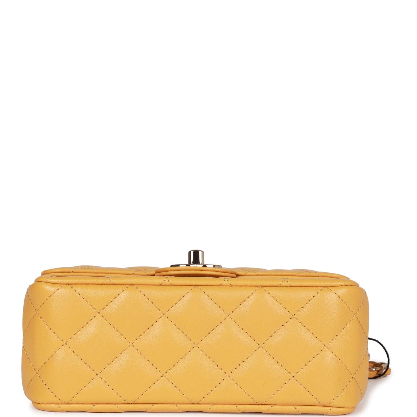 Chanel Mini Rectangular Flap with Jeweled Top Handle Yellow Lambskin Light Gold Hardware