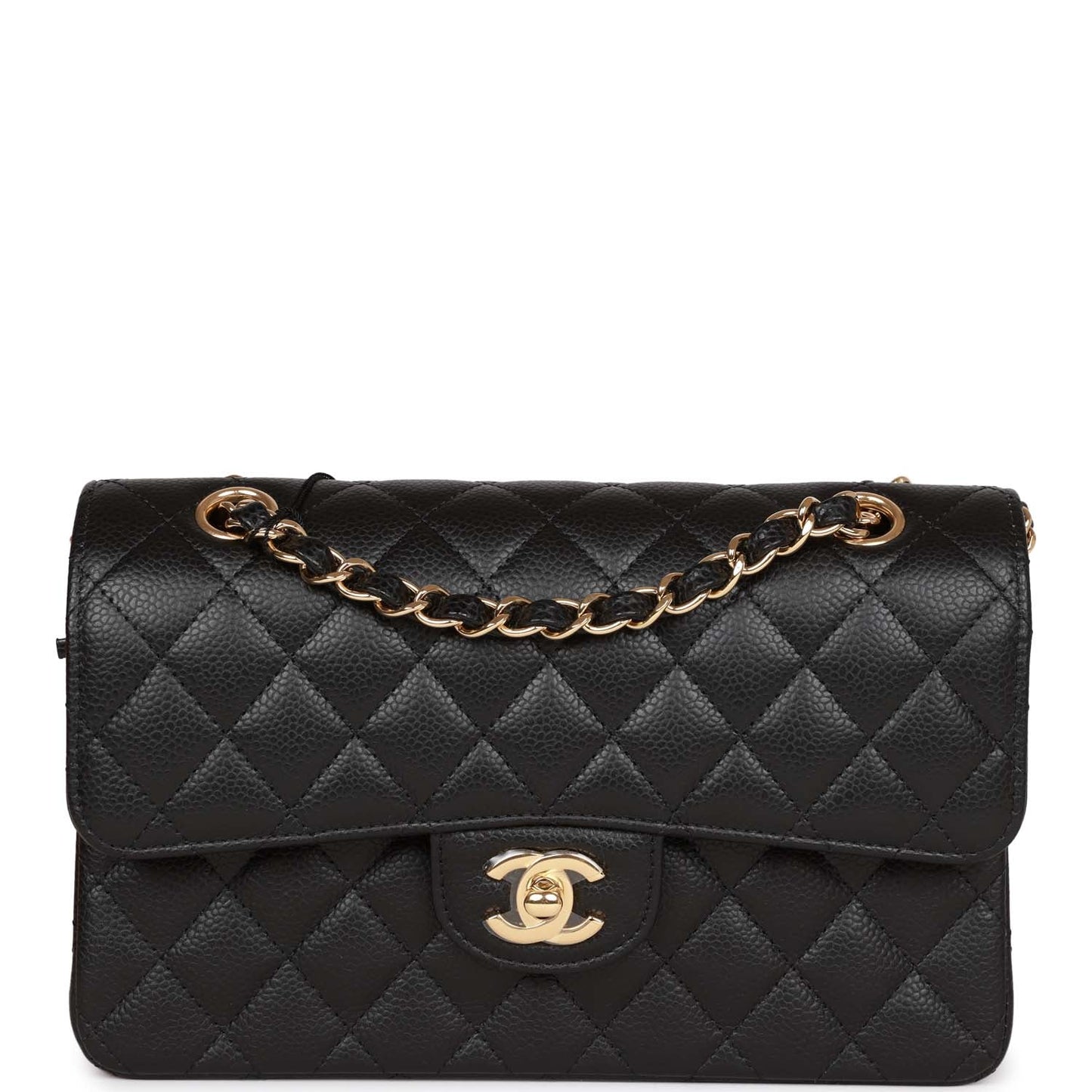 Chanel Small Classic Double Flap Black Caviar Gold Hardware