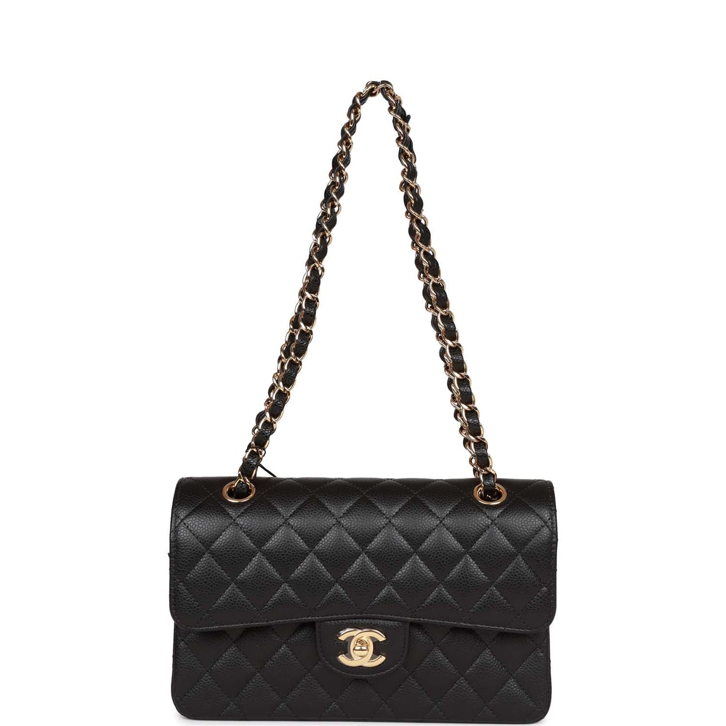 Chanel Small Classic Double Flap Black Caviar Gold Hardware