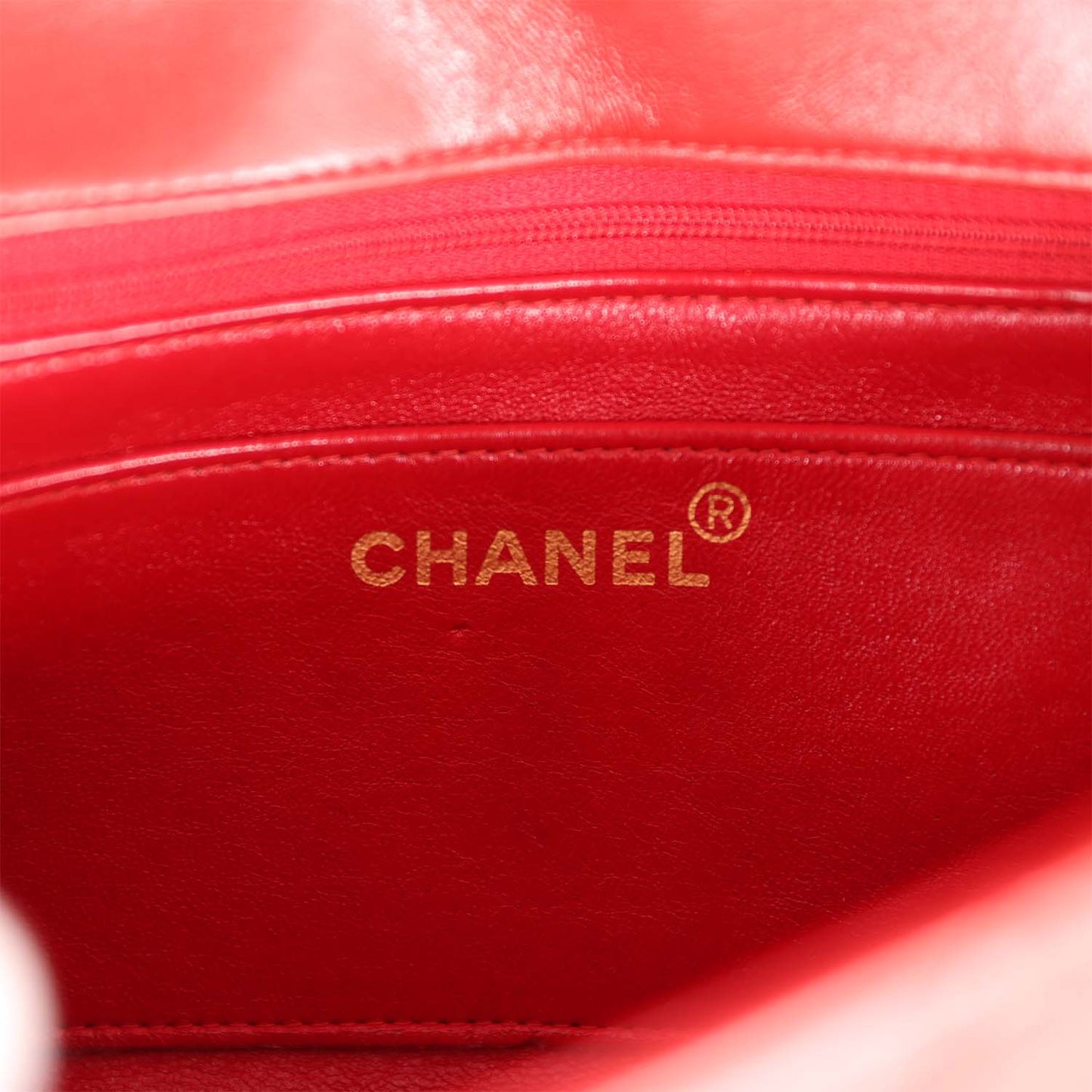 Vintage Chanel Medium Diana Flap Bag Red Lambskin Gold Hardware