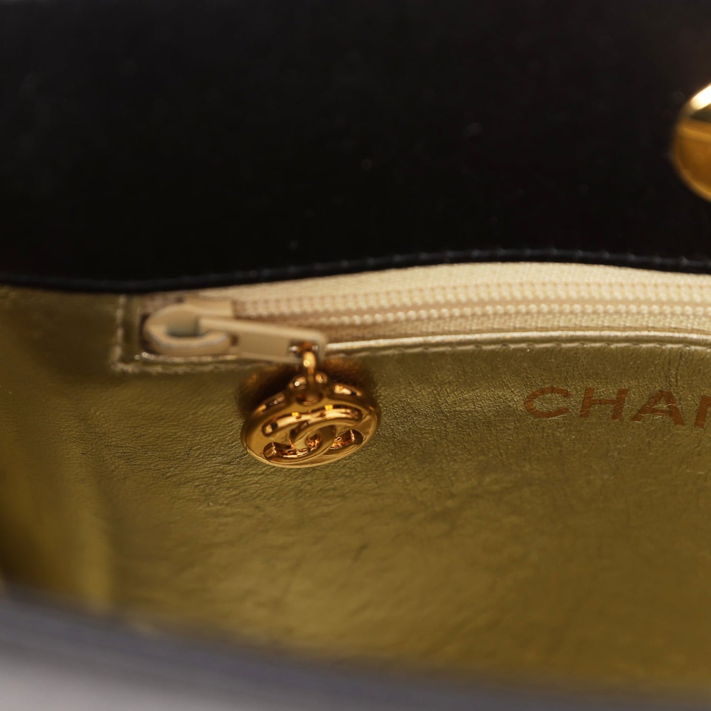 Vintage Chanel Square Shoulder Bag Black Satin Gold Hardware