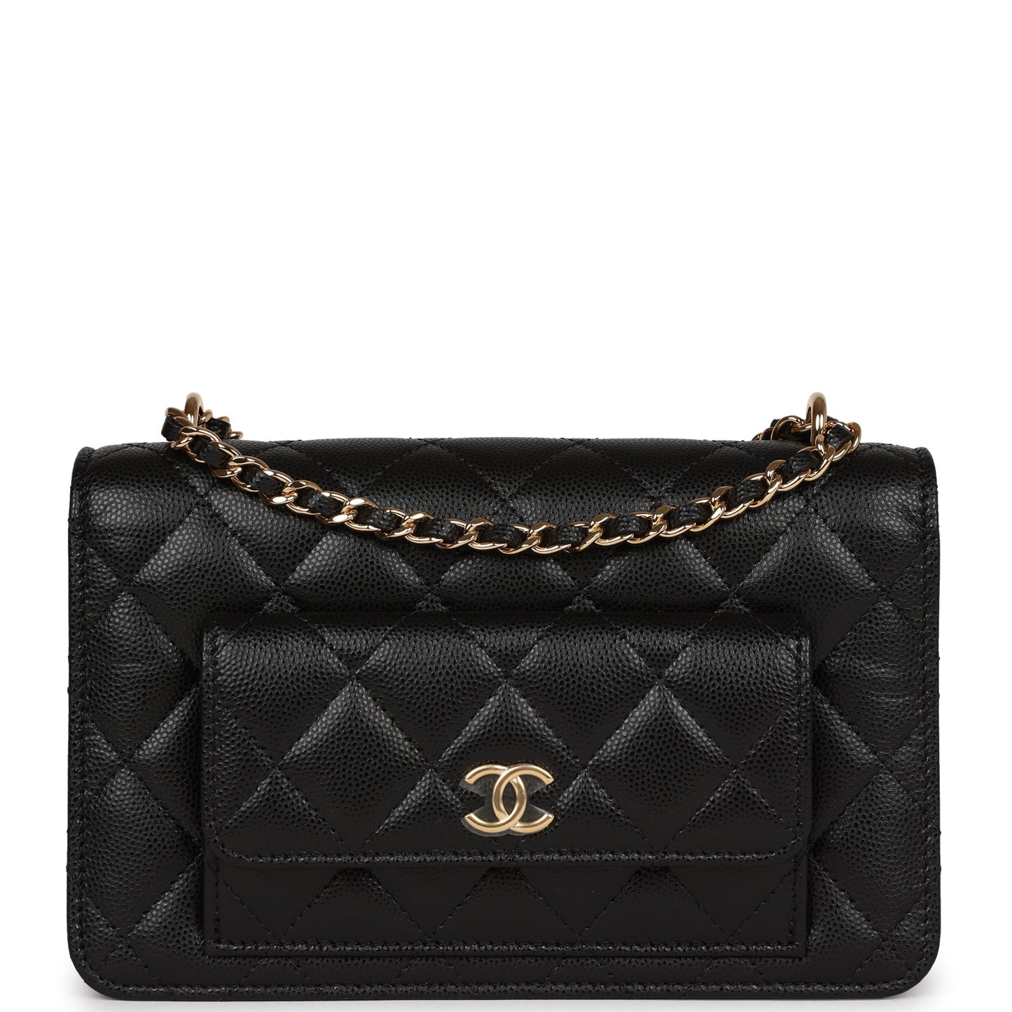 Chanel Pocket Twins Wallet on Chain WOC Black Caviar Gold Hardware