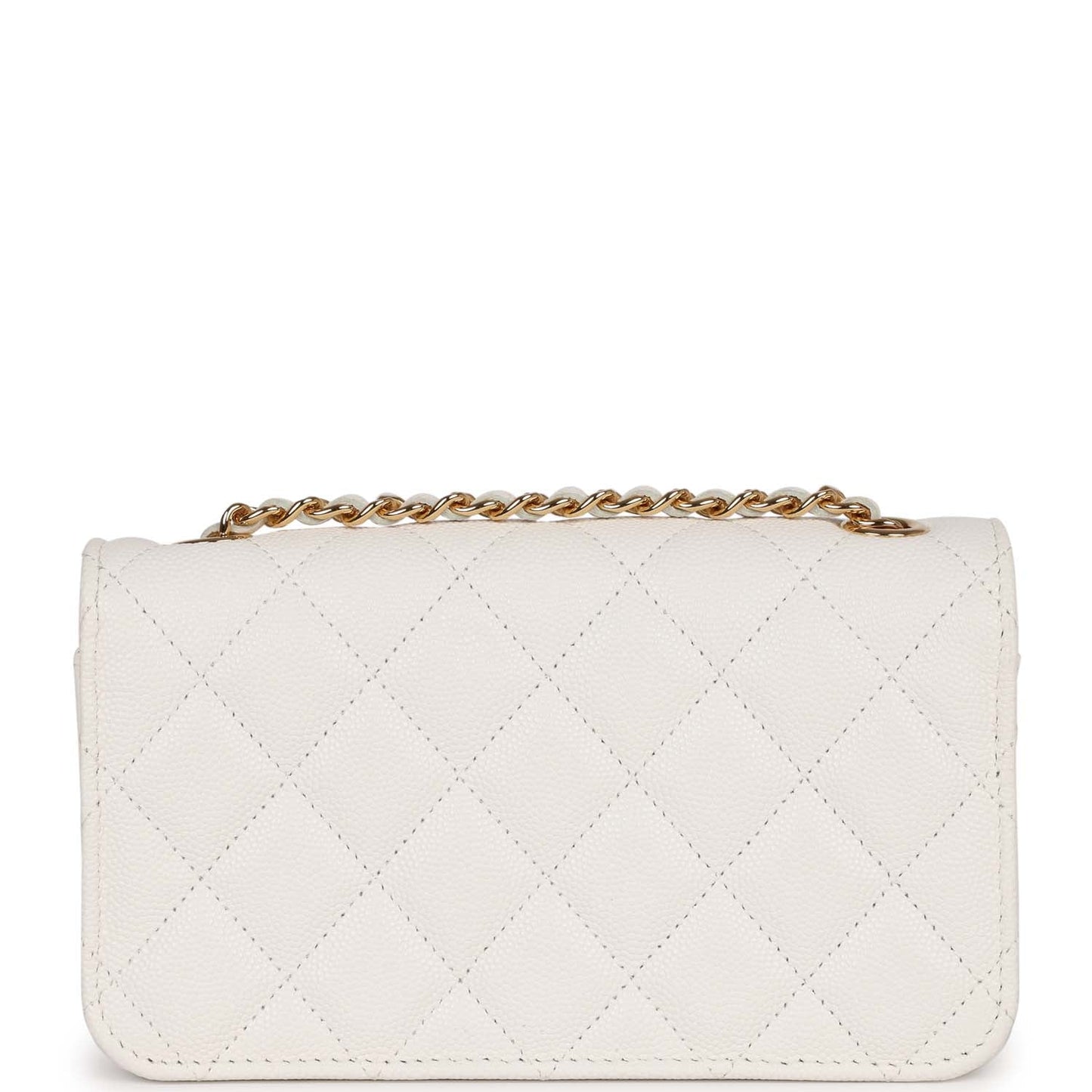 Chanel Monaco Wallet on Chain WOC White Caviar Gold Hardware