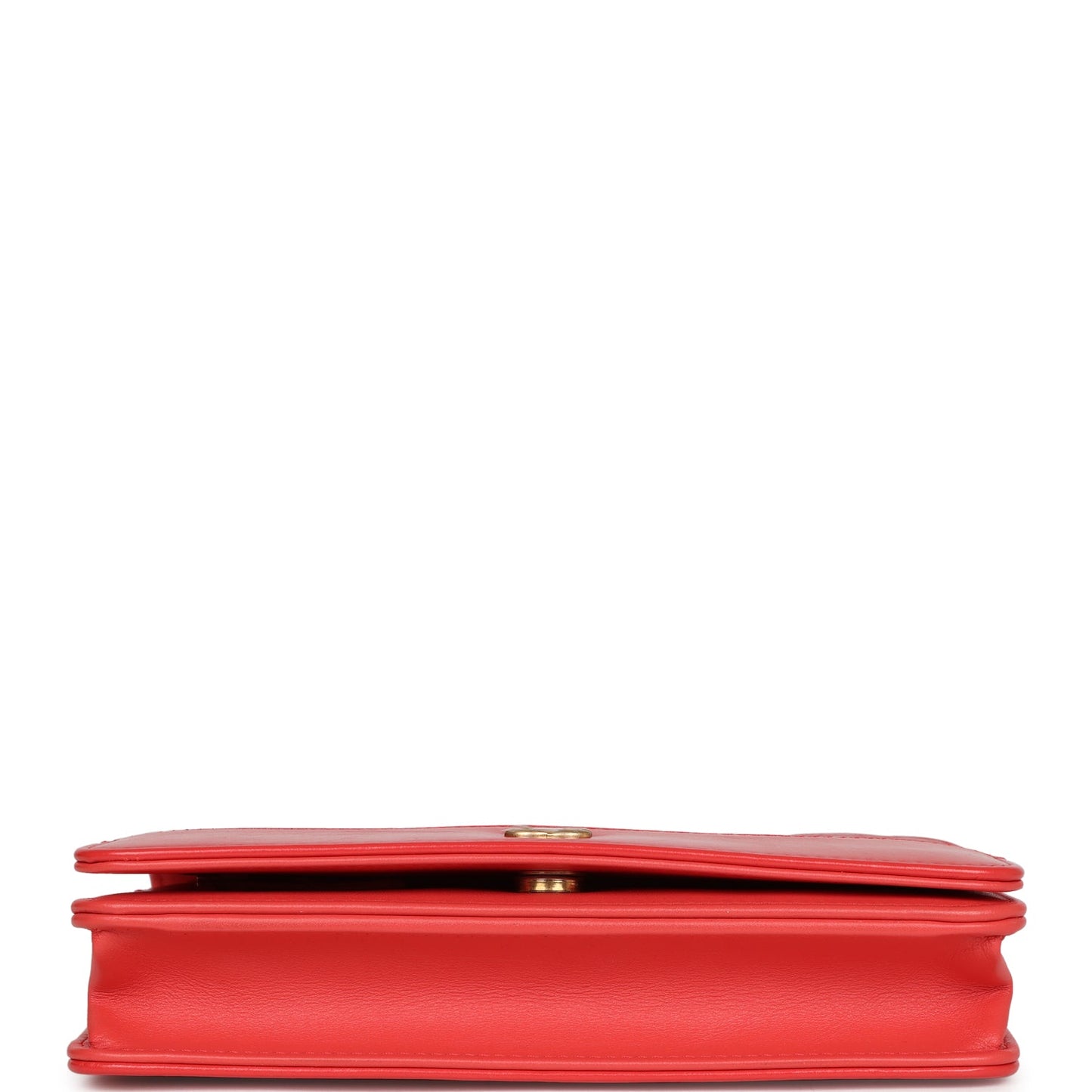 Chanel Gabrielle Wallet On Chain WOC Red Aged Calfskin Mixed Hardware