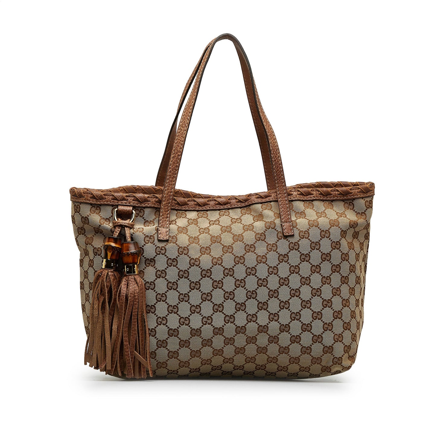 GUCCI Medium Bamboo Tassel Tote Tote Bag