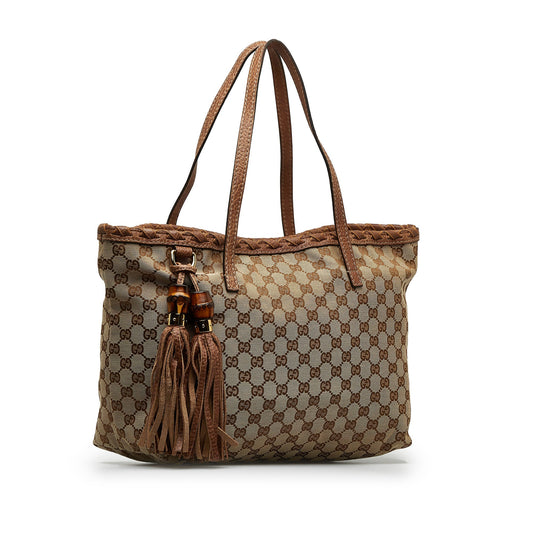 GUCCI Medium Bamboo Tassel Tote Tote Bag