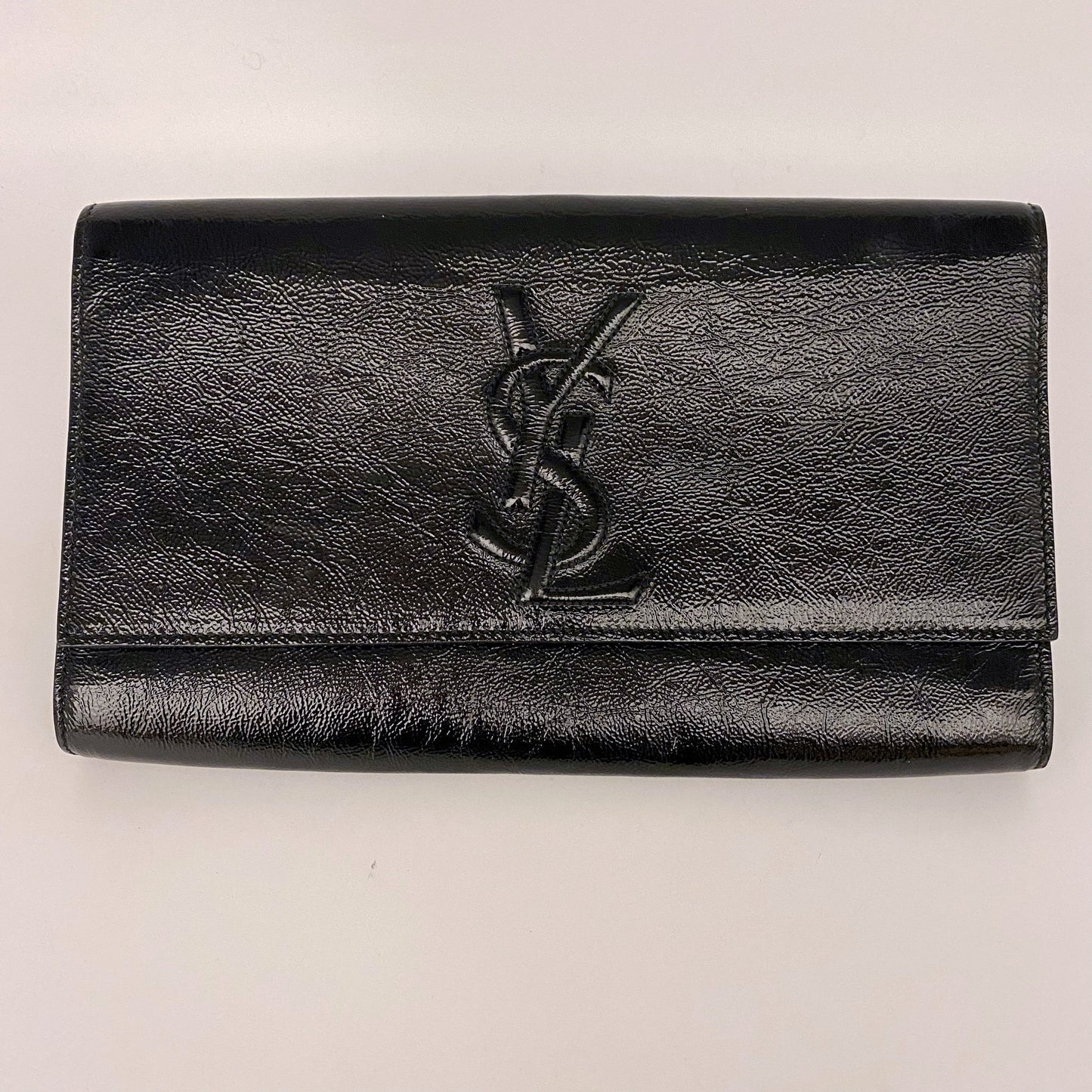 Yves Saint Laurent Black Leather Clutch Wallet