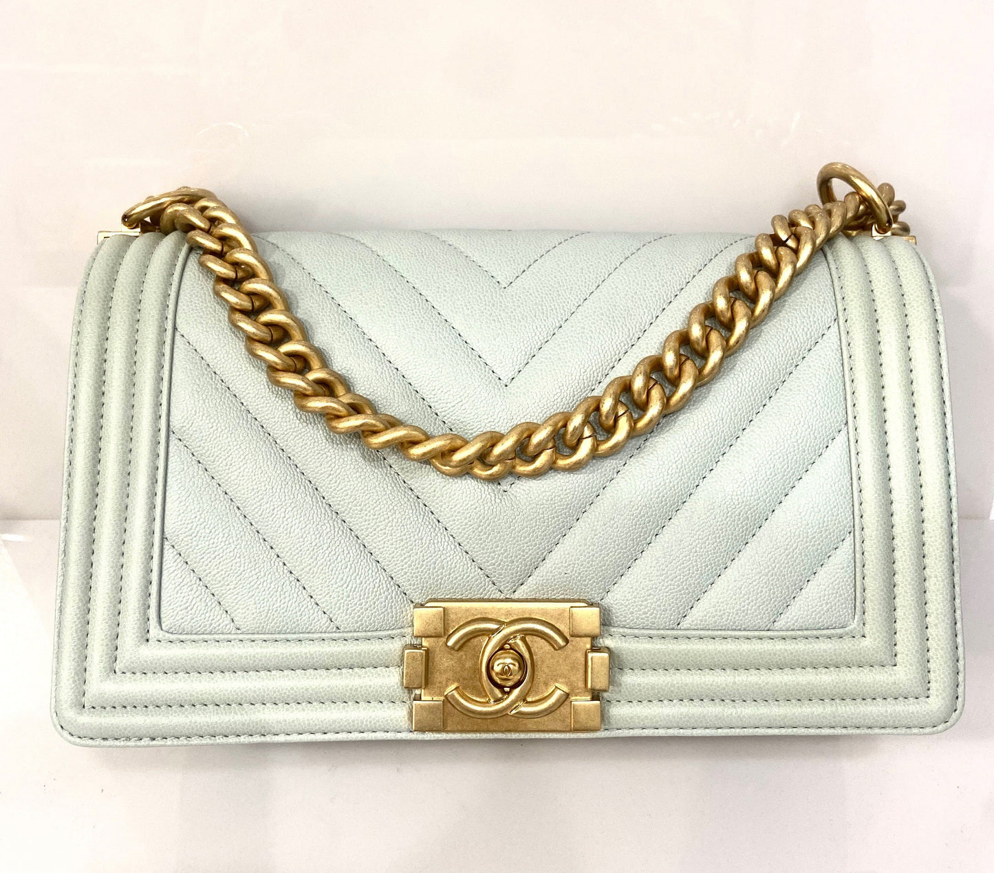 CHANEL QUILTED LAMBSKIN BOY FLAP BAG OLD MEDIUM