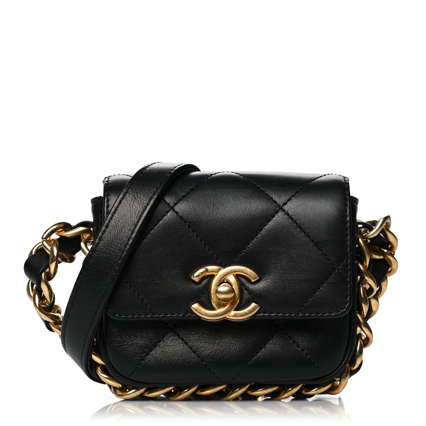 CHANEL QUILTED CALFSKIN MINI FRAMING CHAIN BAG