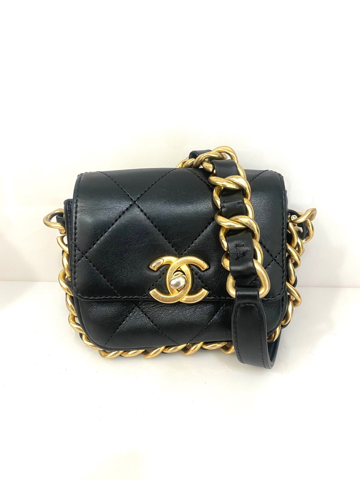 CHANEL QUILTED CALFSKIN MINI FRAMING CHAIN BAG