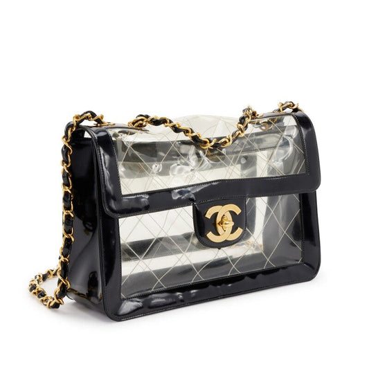 CHANEL QUILTED CC JUMBO DOUBLE CHAIN BAG