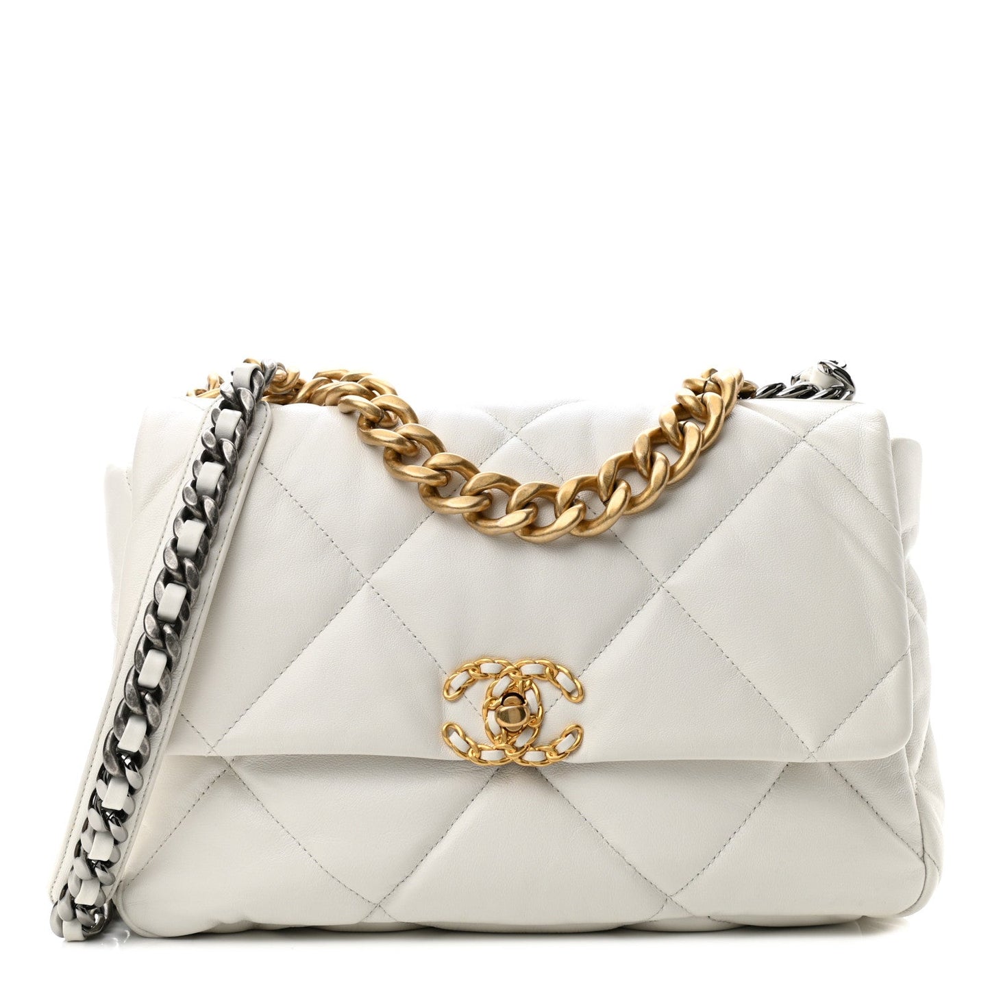 CHANEL QUILTED CALFSKIN MEDIUM CHANEL 19 BAG