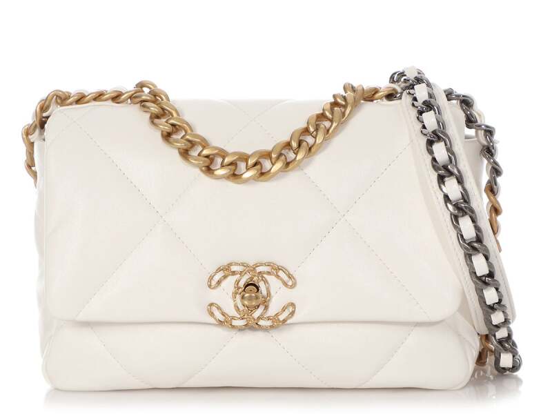 CHANEL QUILTED CALFSKIN MEDIUM CHANEL 19 BAG