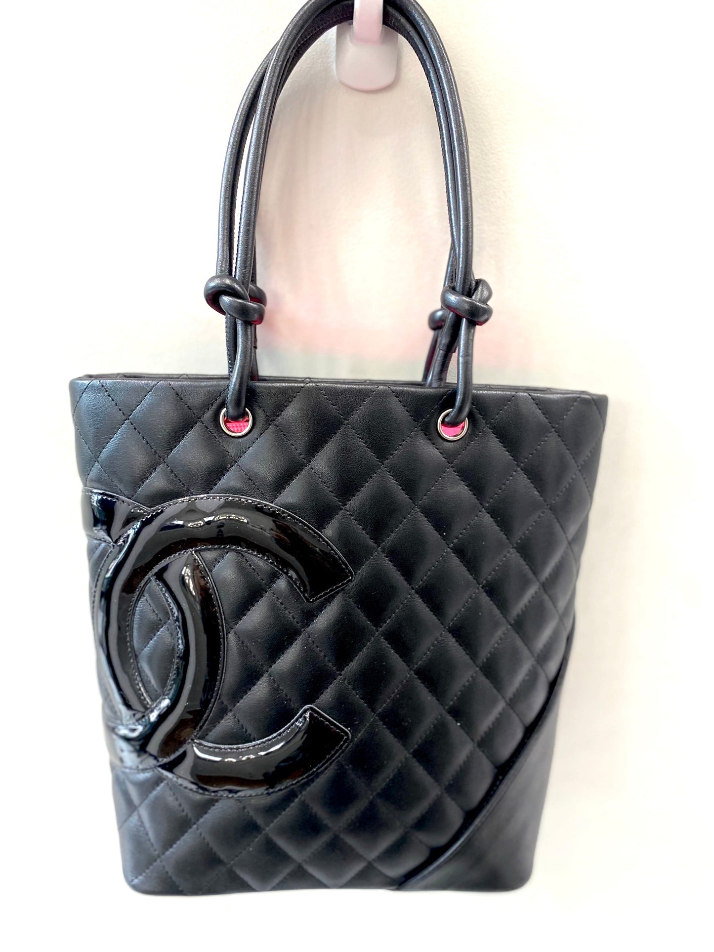 CHANEL QUILTED CALFSKIN SMALL CAMBON LIGNE TOTE BAG