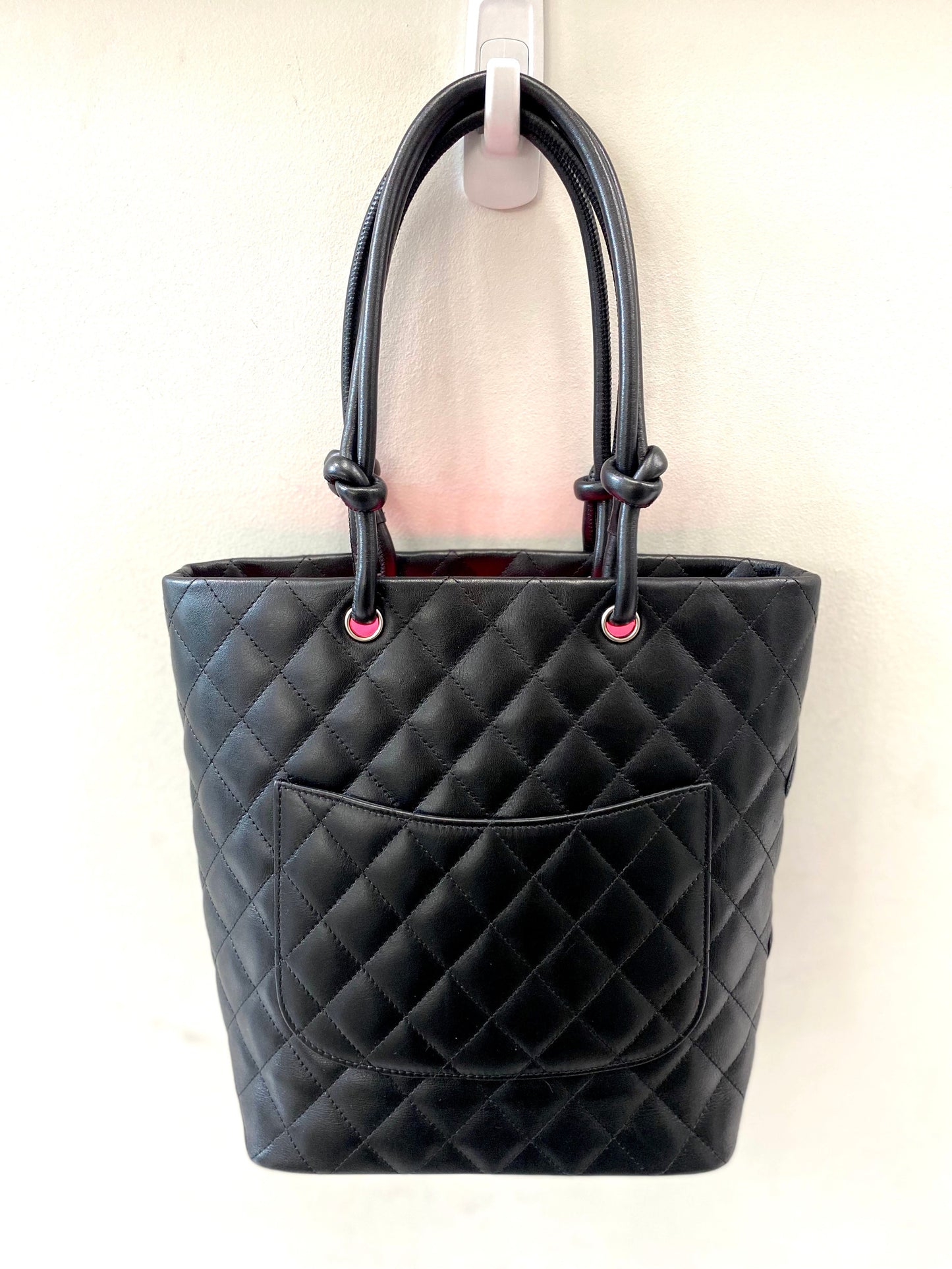 CHANEL QUILTED CALFSKIN SMALL CAMBON LIGNE TOTE BAG