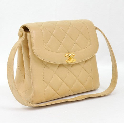 CHANEL QUILTED LAMBSKIN DIANA SHOULDER BAG