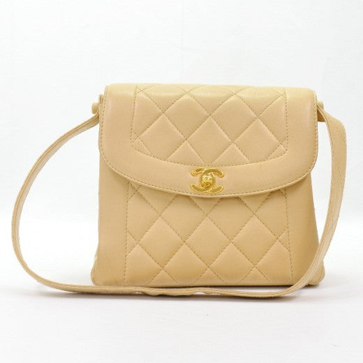 CHANEL QUILTED LAMBSKIN DIANA SHOULDER BAG