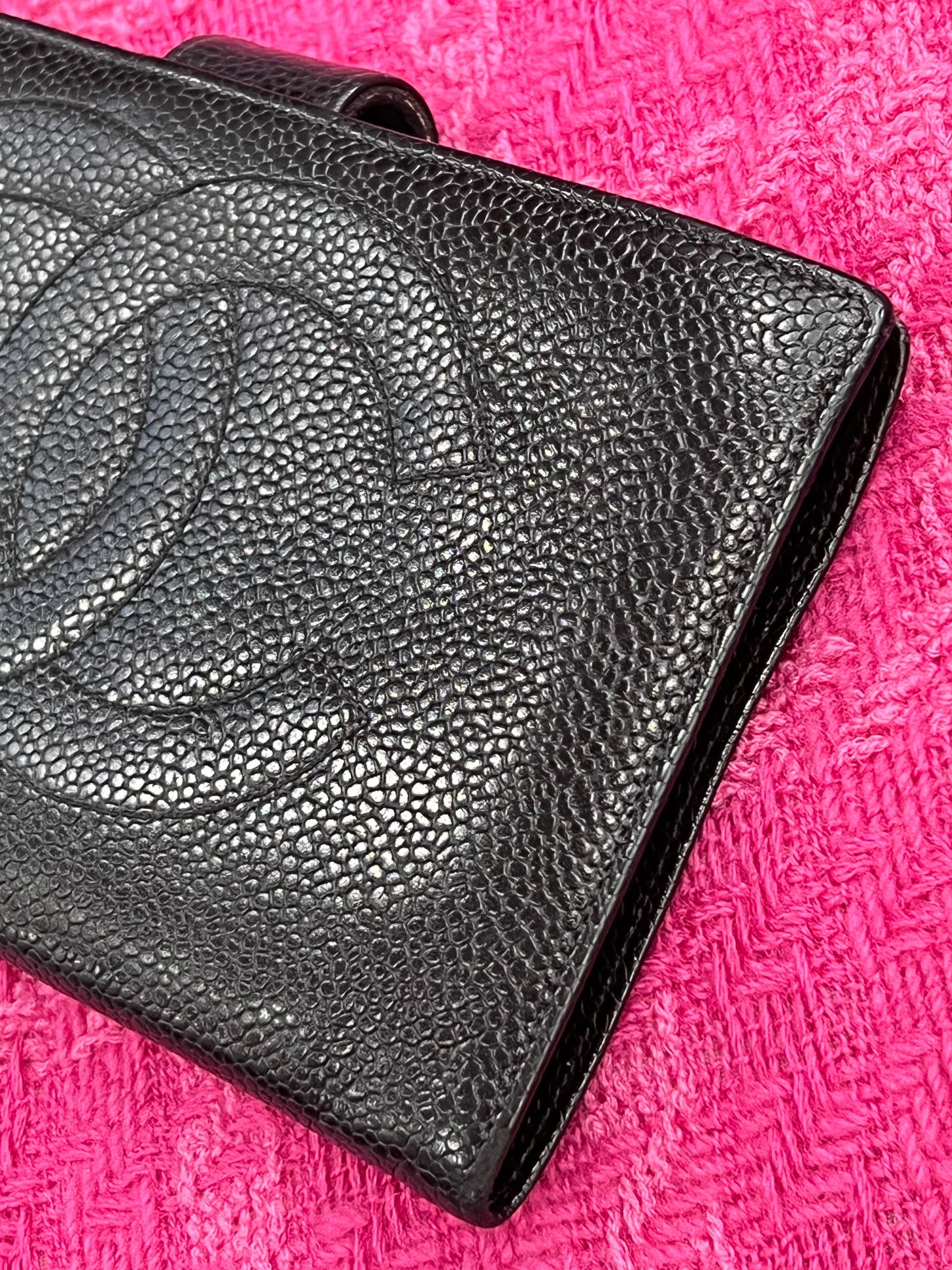 CHANEL CC CAVIAR LAMBSKIN TIMELESS FRENCH WALLET