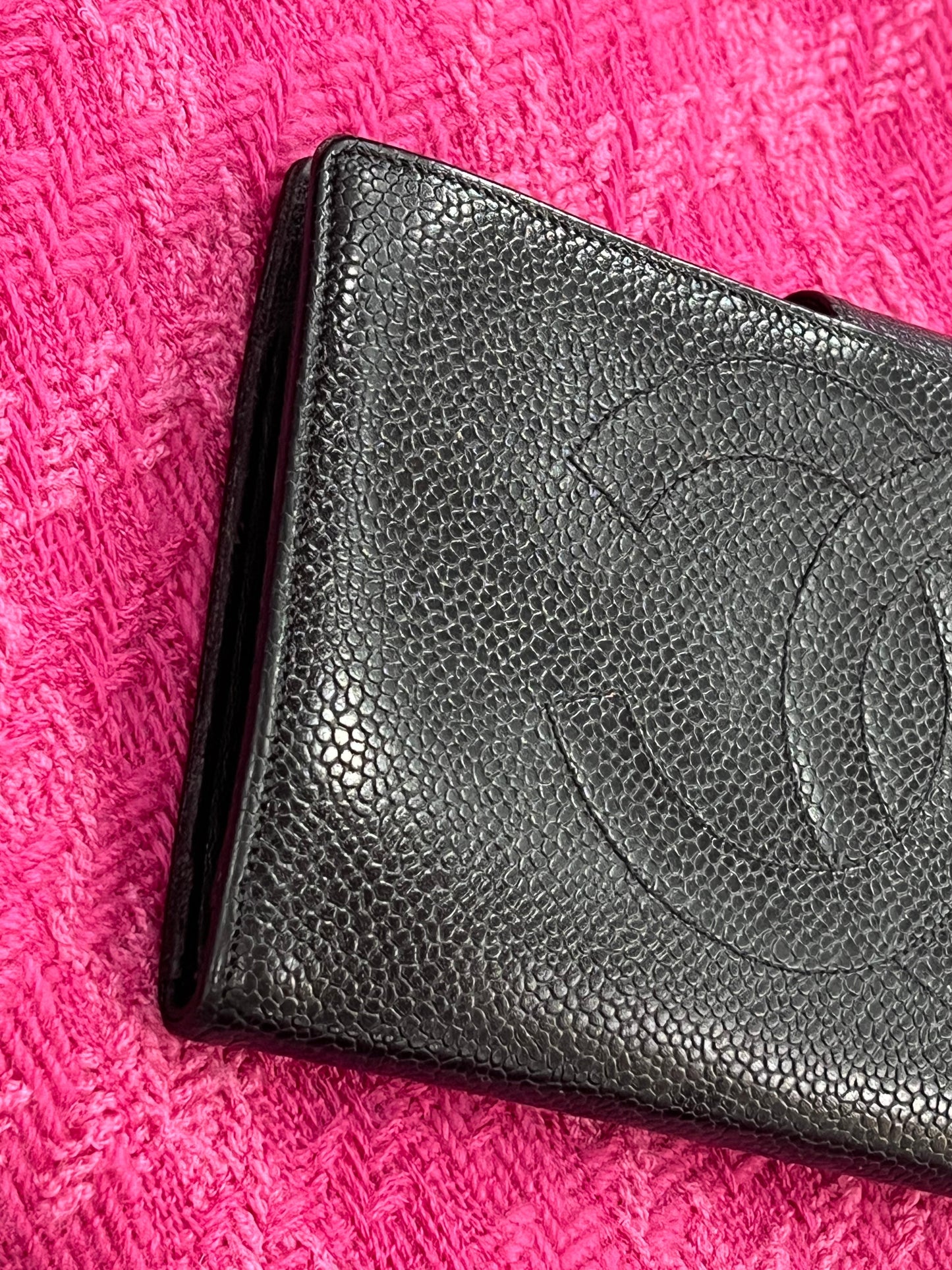 CHANEL CC CAVIAR LAMBSKIN TIMELESS FRENCH WALLET