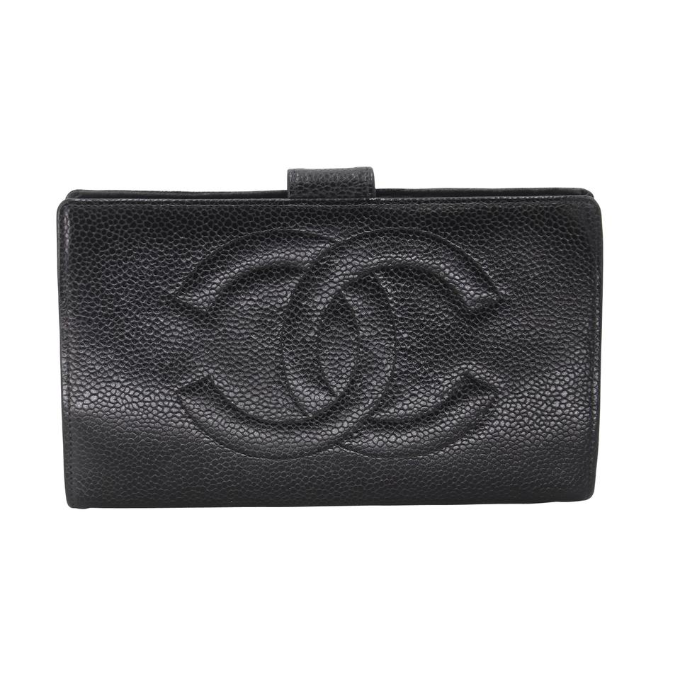 CHANEL CC CAVIAR LAMBSKIN TIMELESS FRENCH WALLET