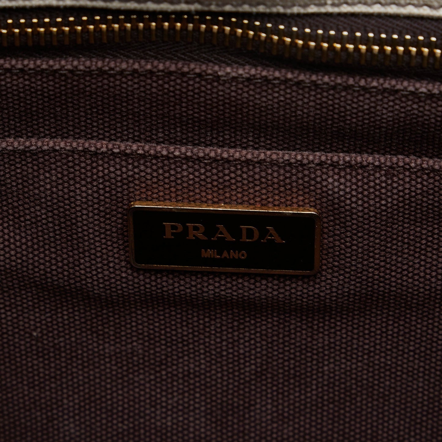 PRADA Canapa Righe Satchel