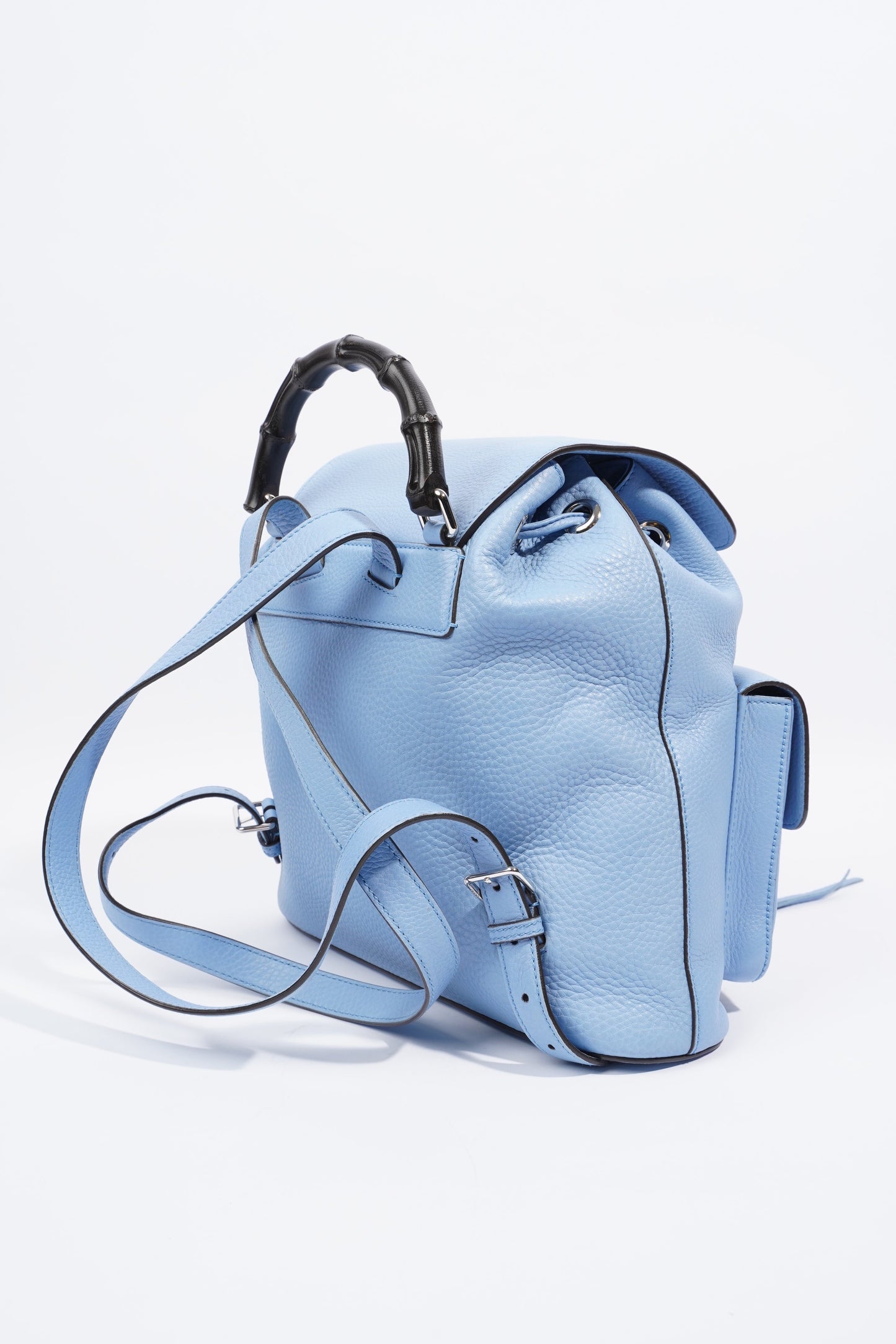 Gucci Bamboo Baby Blue Leather