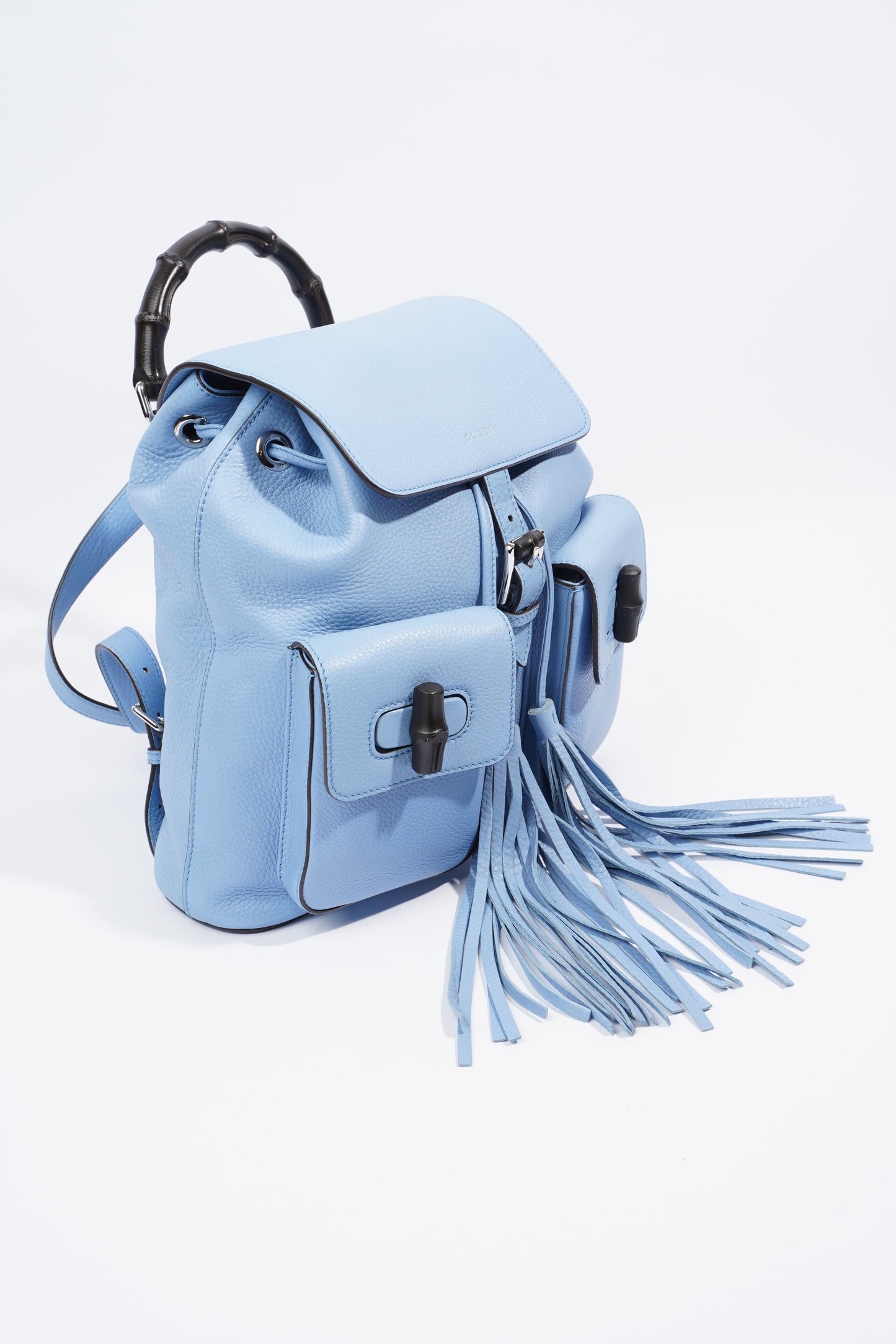 Gucci Bamboo Baby Blue Leather